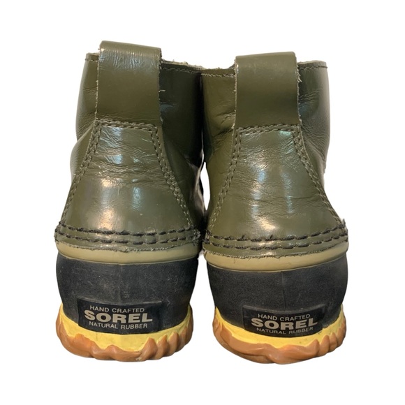 SOREL | Women’s Olive Green Patent Leather Out N‎ About Boots - Sz 7 - Picture 7 of 12